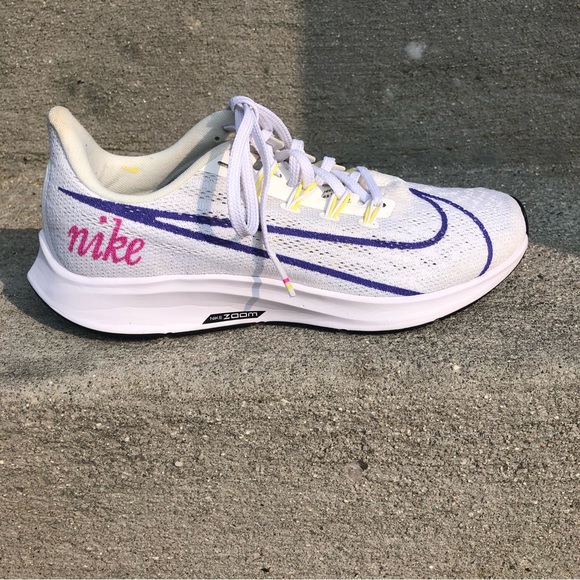 Nike Sneakers WMNS Air Zoom Pegasus 36 White Psychic Purple 7.5 - Picture 12 of 16